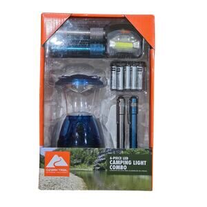 Ozark Trail 6 piece Flashlight Headlamp Lantern Pen light with Batteries Set NIB
